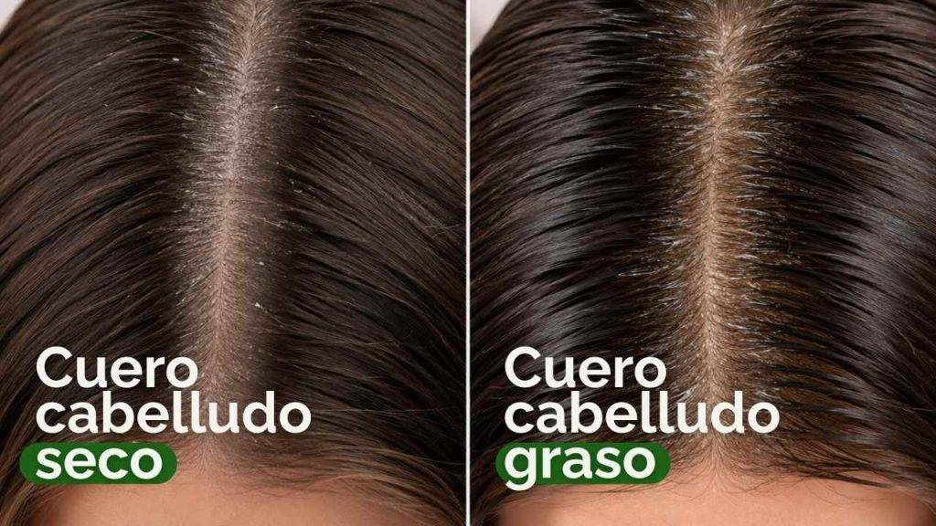 cuello cabelludo graso vs seco